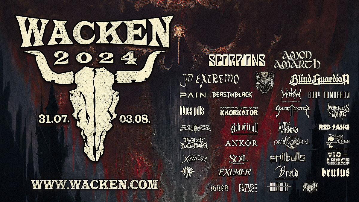 Witches & Warlocks The first 33 bands for the 33rd Wacken Open Air