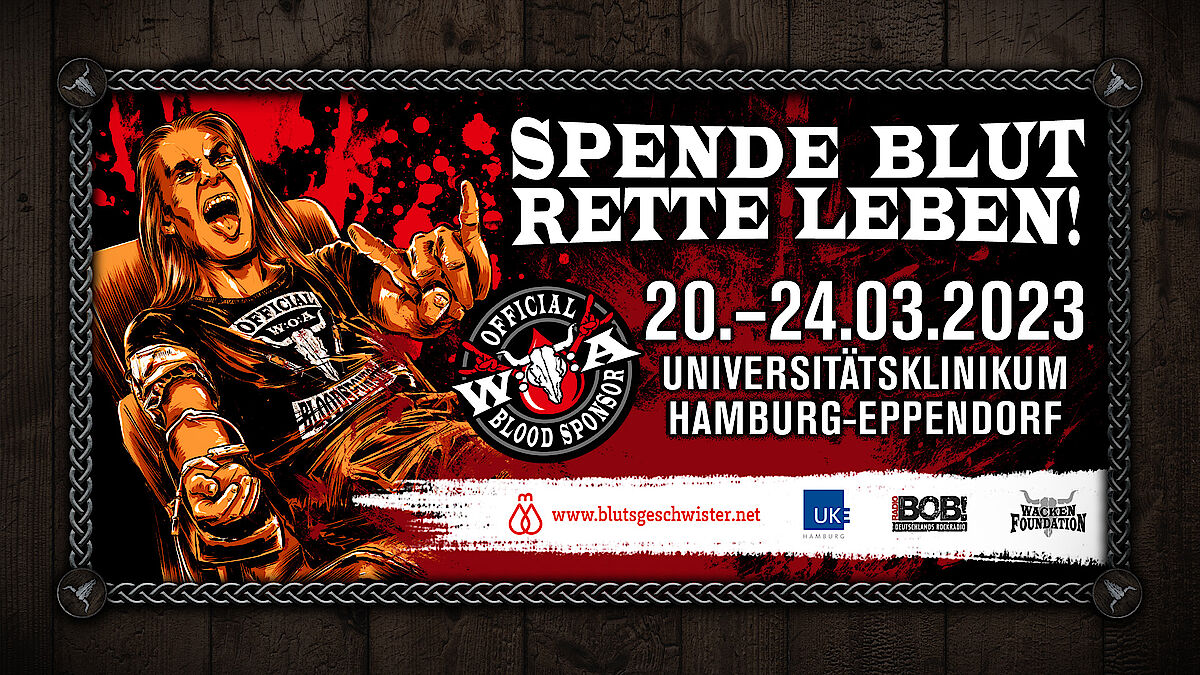 Metalheads, donate your blood! Exciting blood donation campaign now at UKE Hamburg.