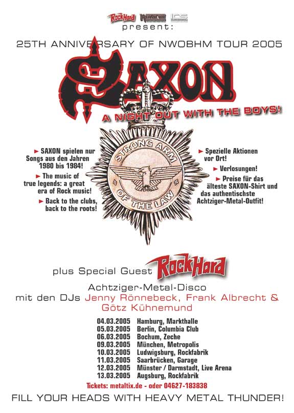 SAXON on TOUR 25th anniversary of NWOBHM Tour Wacken Open Air