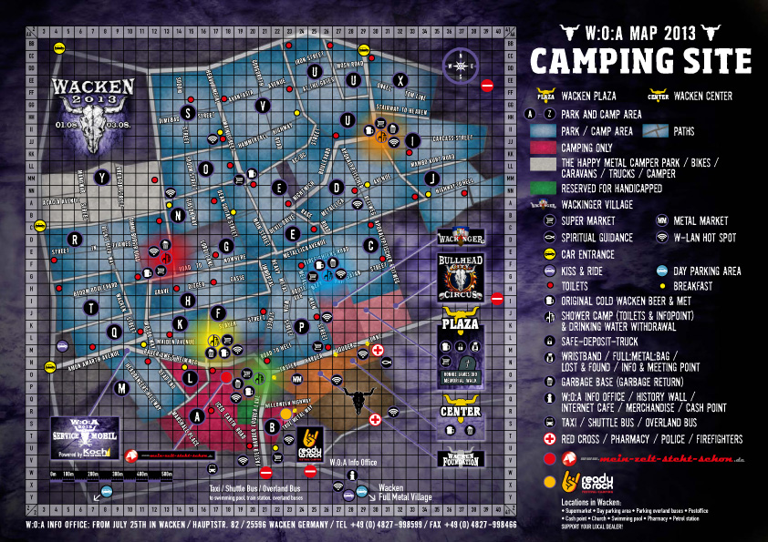 W:O:A Camping Site & Holy Wacken Land Plan | Wacken Open Air